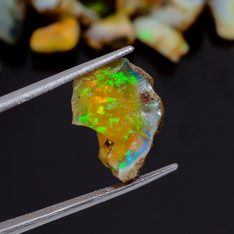 100% Natural Ethiopian Opal Rough Loose Gemstone Lot 25 Ct. 6X4 14X10 mm EEL-40 gallery