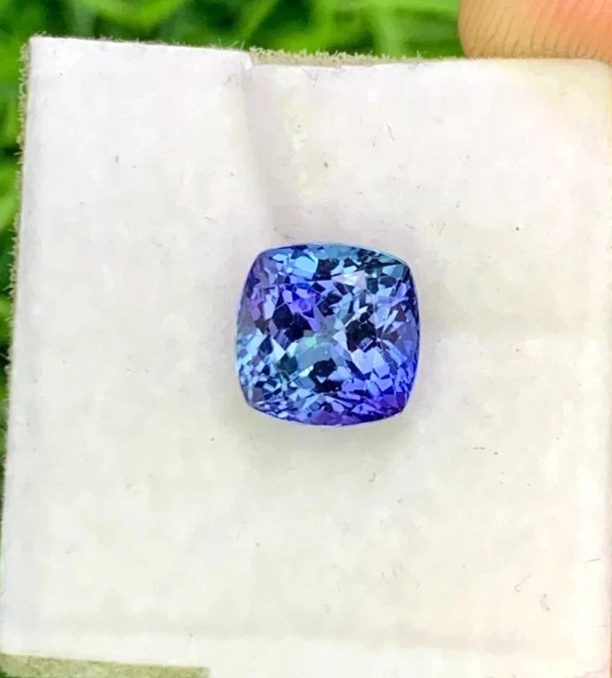 10.8 Ct + Extremely Rare Natural Blue Tanzanite Cushion Certified Loose Gemstone