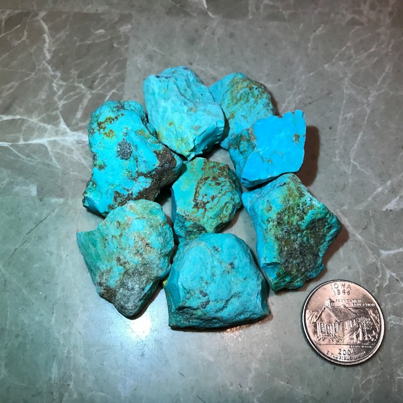 SLEEPING BEAUTY TURQUOISE NUGGETS ROUGH – 1/4 POUND LOT – VERY HIGH QUALITY