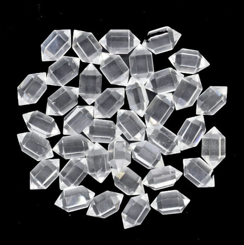 [WHOLESALE] NATURAL CRYSTAL QUARTZ DOUBLE TERMINATED CARVED POINT LOOSE GEMSTONE