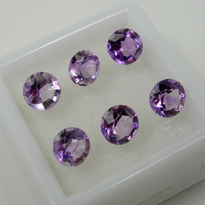 5.50 mm Round Natural Amethyst Loose Gemstone Light Violet Purple, 0.66 carat gallery