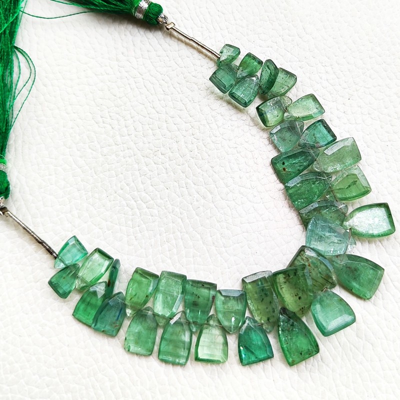 Natural Mint Green Kyanite Gem 8x5 to 12x8 mm Size Faceted Beads 5" Strand gallery