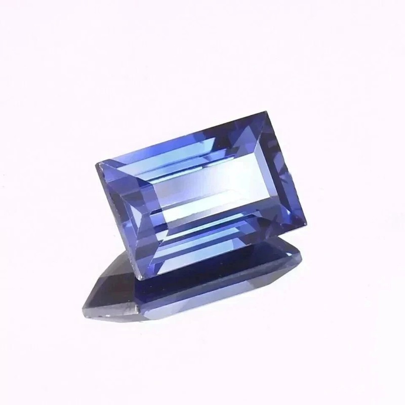 Natural Blue Sapphire 35 Ct Baguette Cut Flawless Certified Loose Gemstone gallery