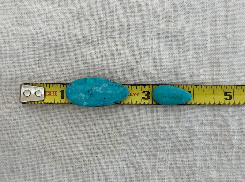Loose teardrop turquoise jewlery making USA x2 cobochons gallery
