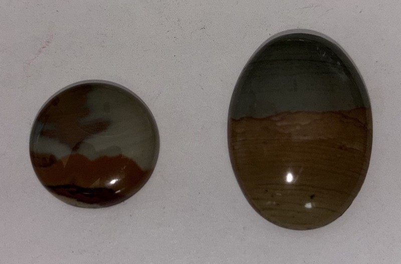 2 pieces Natural Picture Jasper, Owyhee, Deuschutes Cabs Cabochons gallery