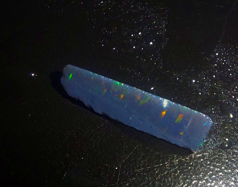 1.44ct Red Solid Black Opal Hunter Lightning Flashstone Galaxy Pattern Multicolo gallery