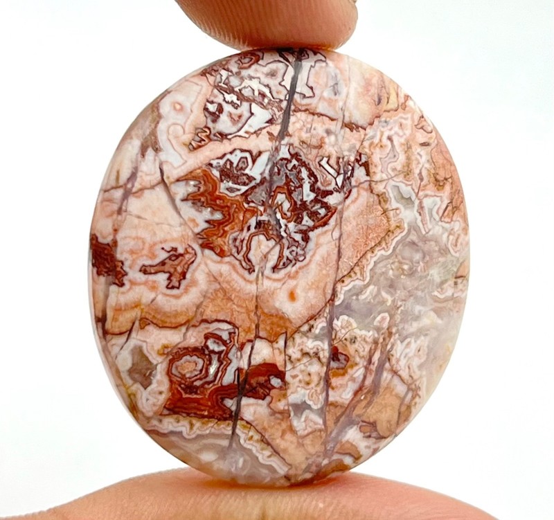 73.Cts 6x36x40 mm 100% Natural Rosetta Jasper Round Cabochon Gemstone SS=282