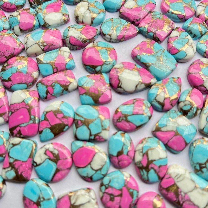 AAA+ Cotton Candy Kingman Turquoise Good Quality Genuine Stone Free Form Lot gallery