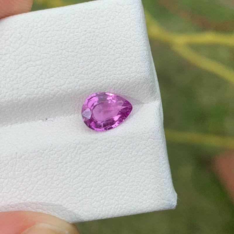 Natural Pink Sapphire 1.02ct Unheated Pear Cut VS Clarity Ceylon Loose Gem. gallery