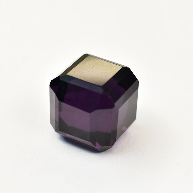 46.4 Ct Natural Purple Amethyst Excellent Cube Cut Certified Loose Gemstone