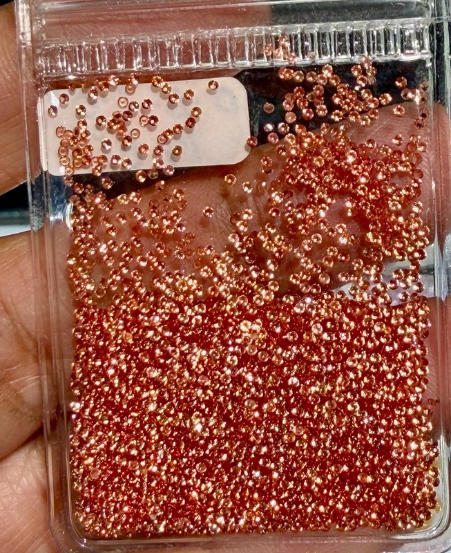 100 Pieces 1.5mm Round Lot Natural Padparadscha Sapphire Loose Gemstone
