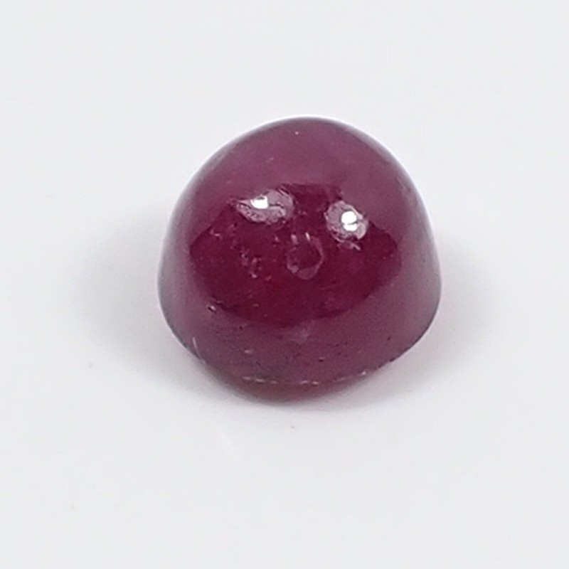 2.50 carats round 7mm Cabochon Red-Purplish Natural Ruby Gemstone, RCb18