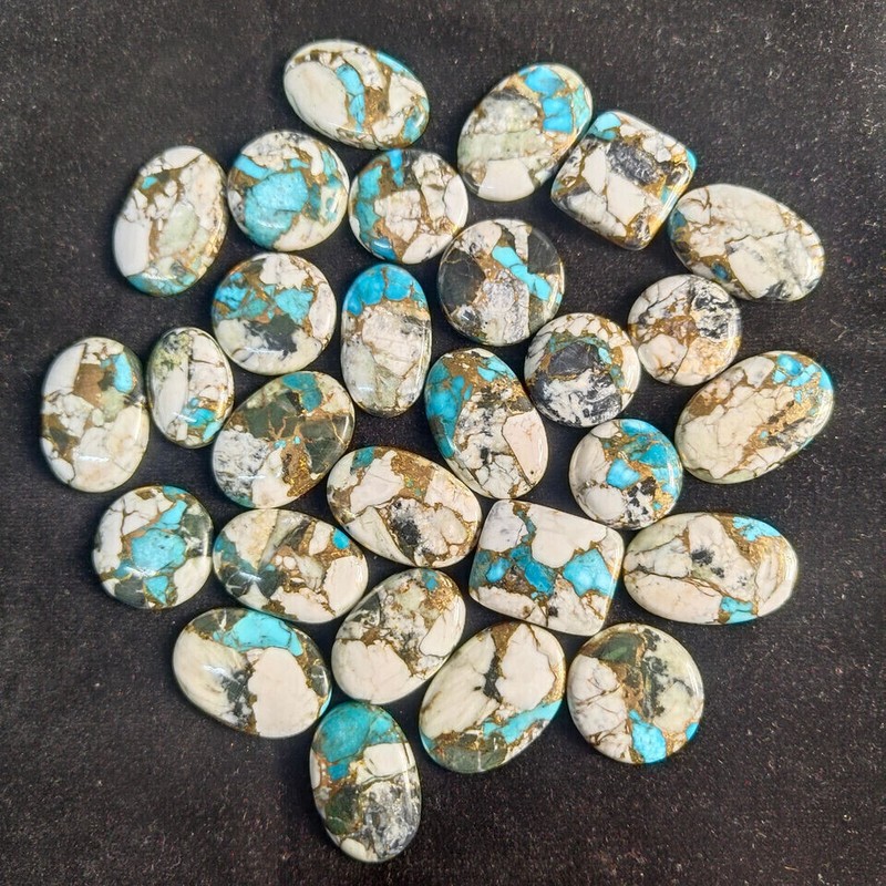 [WHOLESALE] BLUE ROSE BUFFALO COPPER TURQUOISE GOOD QUALITY STONE FREE FORM LOT gallery