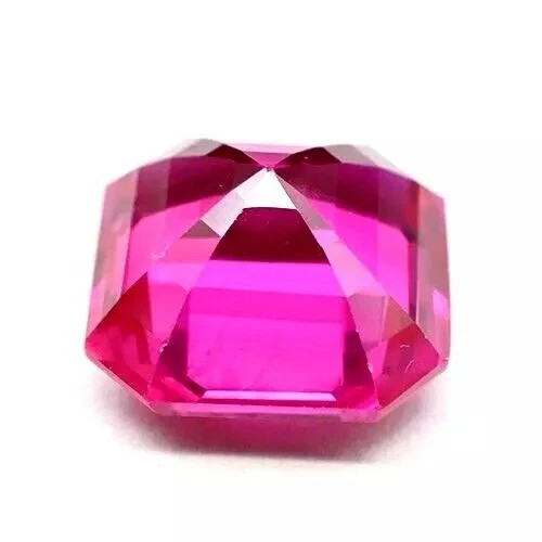 11 Ct+ Natural Certified Pink Ruby Asscher Cut Mozambique Loose Gemstone gallery