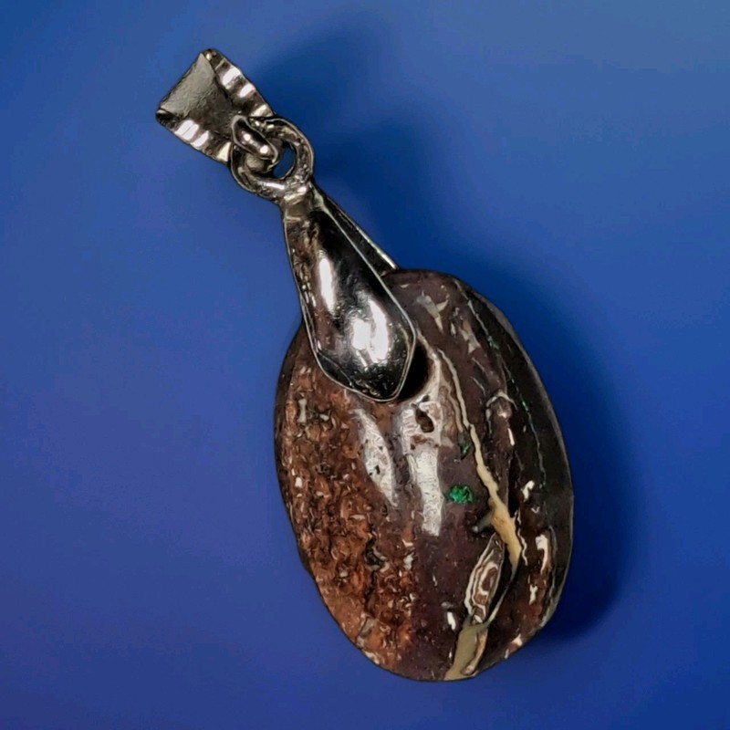 OPAL PENDANT SOLID AUSTRALIAN BOULDER OPAL ..7.80CT..(925P)..89