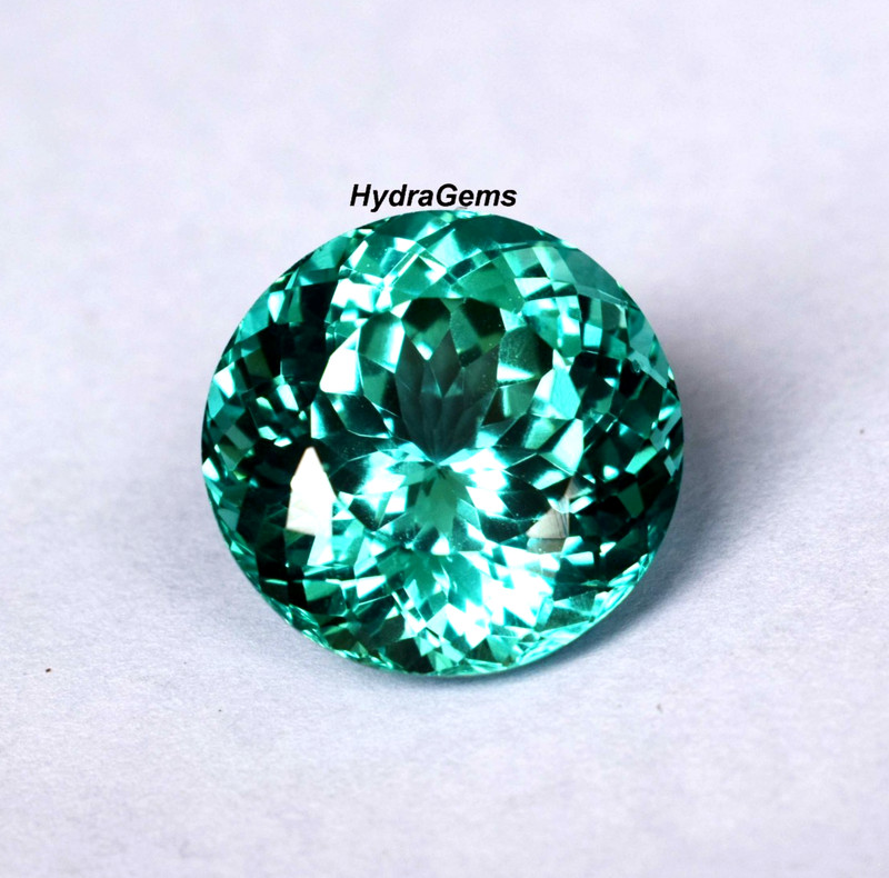 27-28 Ct Natural Montana Bluish Green Sapphire Big Size Round Cut Gemstone gallery