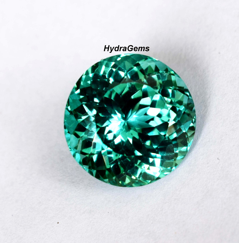27-28 Ct Natural Montana Bluish Green Sapphire Big Size Round Cut Gemstone gallery
