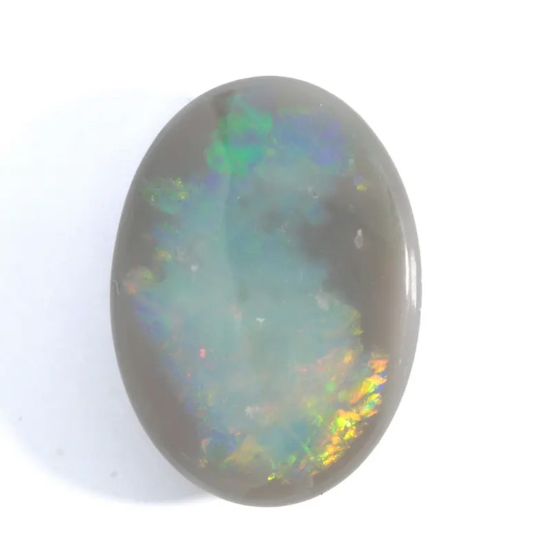 5.42 carat lightning ridge Australian semi-black opal. Green Yellow Blue Orange.