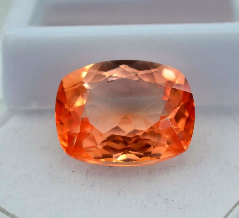 10.24 Ct Rare Natural Padparadscha Sapphire Cushion Cut Certified Loose Gemstone