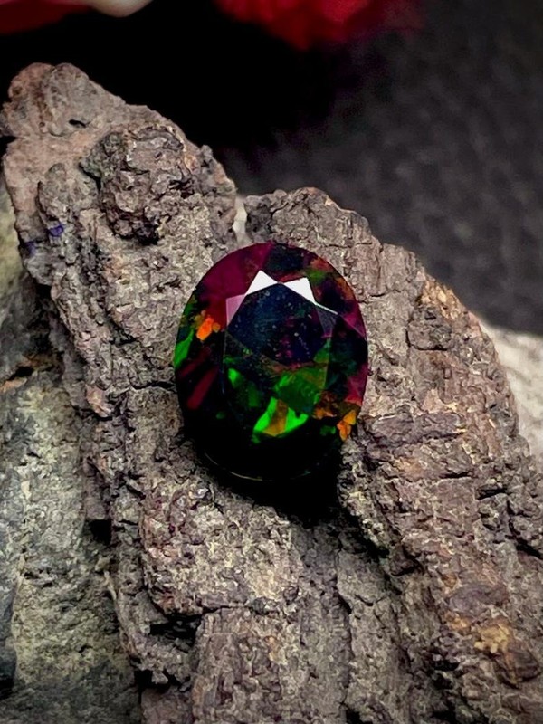 11x9mm Oval Opal – Black Ethiopian Fire opal – Welo fire opal October birthstone