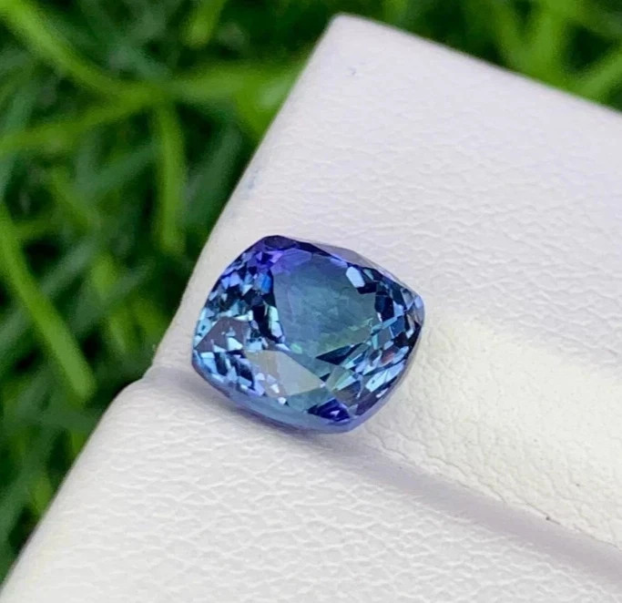 10.8 Ct + Extremely Rare Natural Blue Tanzanite Cushion Certified Loose Gemstone gallery