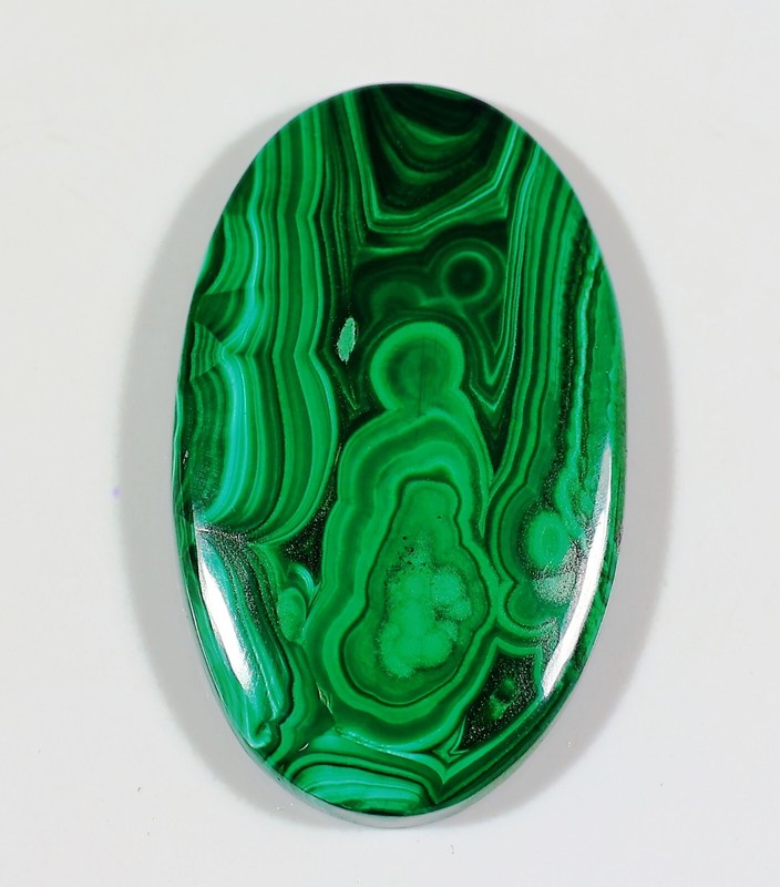 79 Ct 6X24X40 mm NATURAL GREEN MALACHITE OVAL CABOCHON JEWELRY GEMSTONES JB-09