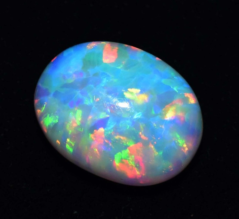 Natural Ethiopian Fire Opal 8.15 CT Certified Play Of Color 14 X 11 MM Gemstone gallery