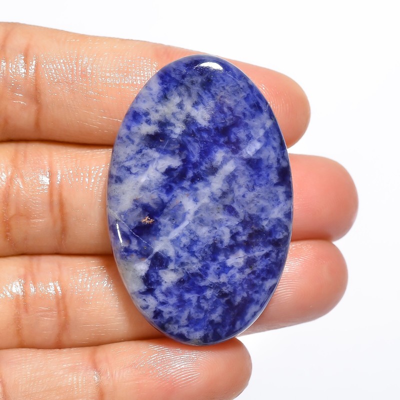52 Carat AAA Quality Natural Sodalite Oval Shape Cabochon Cut Loose Gemstone gallery