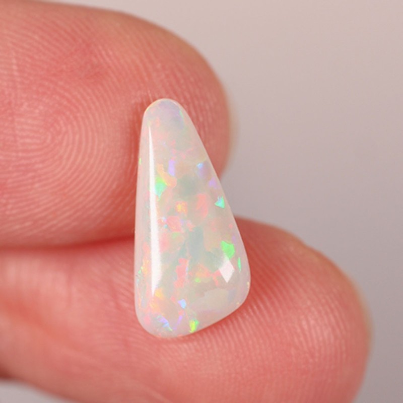 1.5 ct Natural Solid Opal, 14.5 x 7.5 mm Polished Australian Light Opal