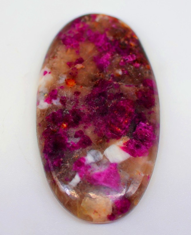 57 Ct 6X24X45 mm Natural Red Tourmaline Quartz Oval Cabochon Gemstone KZ-19