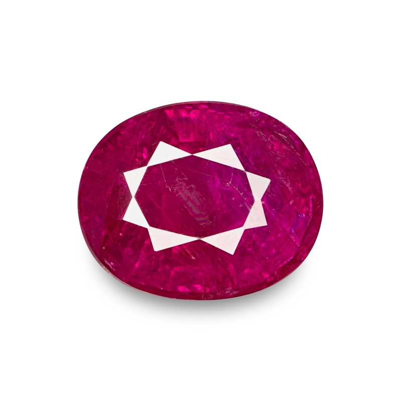 MOGOK BURMA Ruby 2.15 Ct. Natural Untreated OVAL Magenta Red LOOSE GEMSTONE