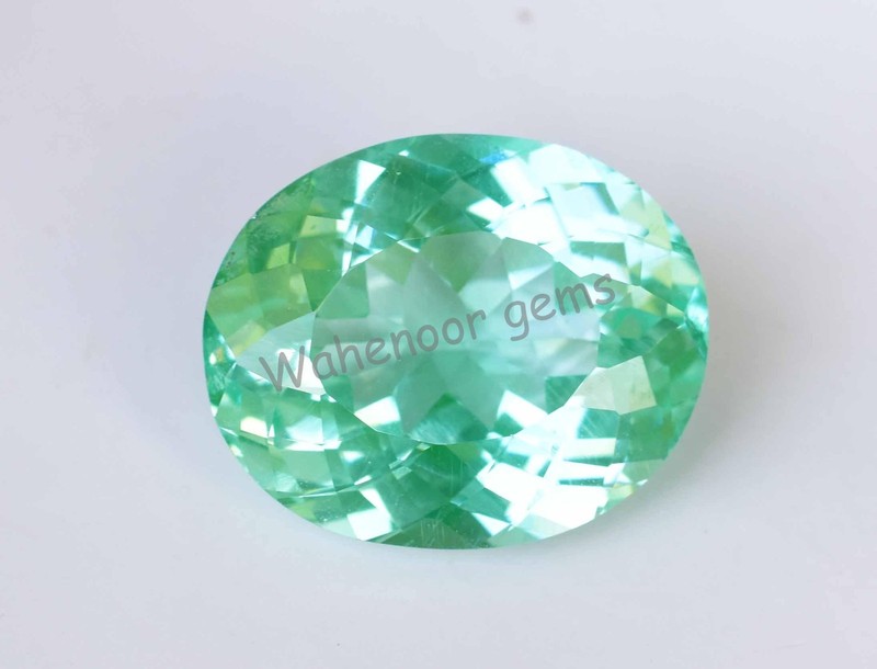 22.65 Ct Natural Paraiba Tourmaline Oval Blue Green Neon Copper Certified Gems gallery