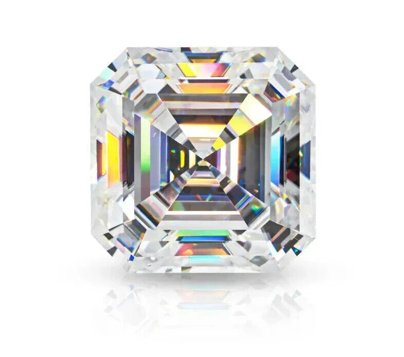 GRA Certified Loose Moissanite Asscher Stones D VVS1 All Sizes gallery