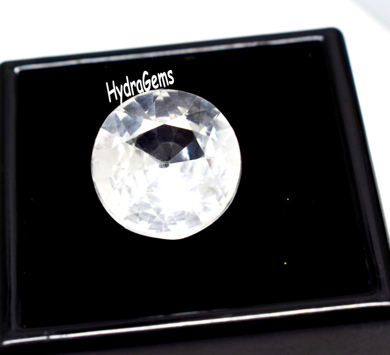 17 Ct White Sapphire Round Shape Loose Engagement Ring Making Loose Gemstone