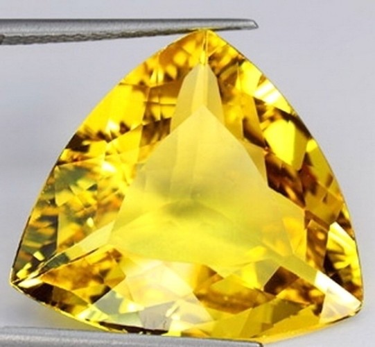 GOLDEN CITRINE 6 MM TRILLION CUT 2 PIECE SET ALL NATURAL