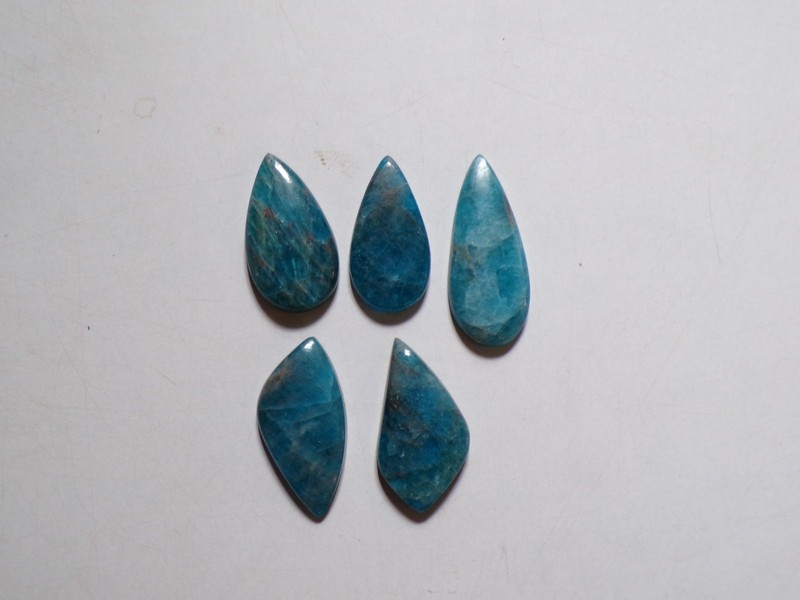 177.70 Cts Natural Apatite 05 Pcs Lot Loose Cabochon Gemstone 07