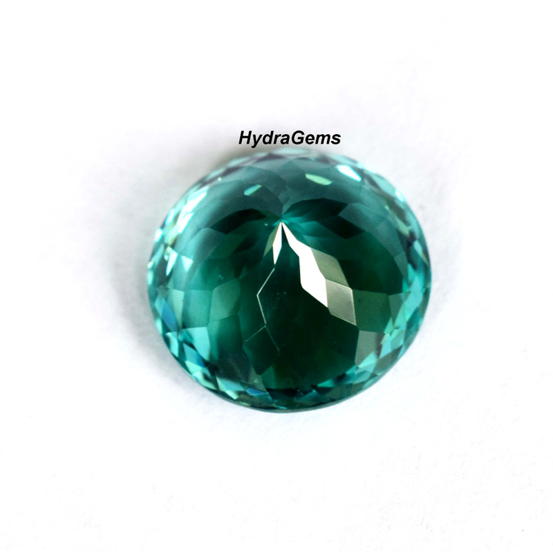 27-28 Ct Natural Montana Bluish Green Sapphire Big Size Round Cut Gemstone gallery