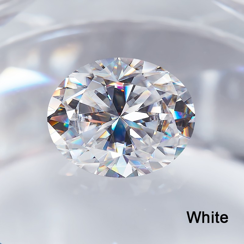 Hot Sale 0.1-10ct Oval Cut Multicolor Loose Moissanite GRA VVS1 Factory Directly