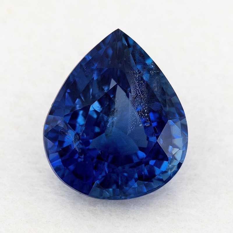 Ceylon Heated 3.57 ct. Natural Pear Blue Sapphire from Sri Lanka – Certified