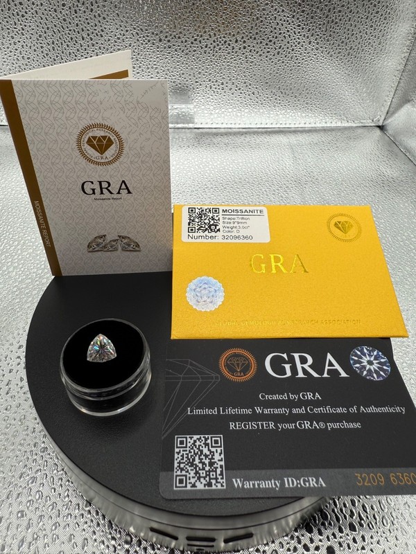 GRA Certified trillion cut stone .1 – 3.0 carat USA seller !!