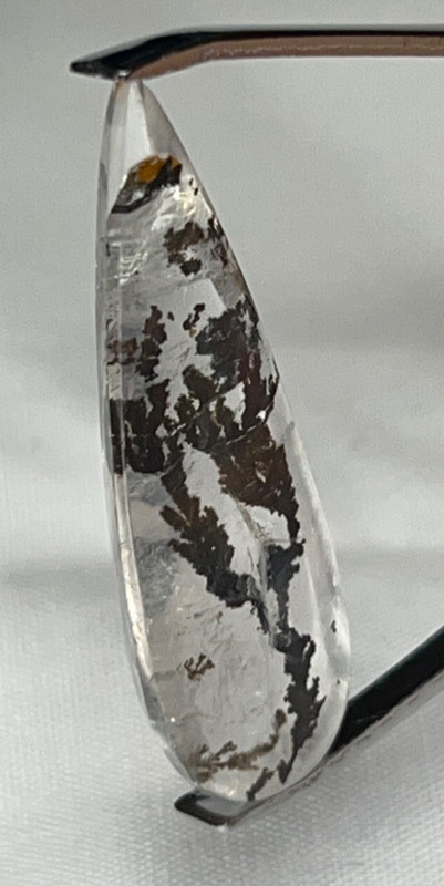 IPDI-1 Dendrite Quartz 16.25ct 35x12x6mm Teardrop picture stone garden branches gallery