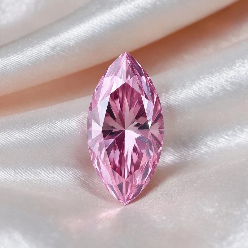 2 CT Natural pink Diamond Marquise Shape 6.5x13mm VVS1 D Grade IDGL Certified.