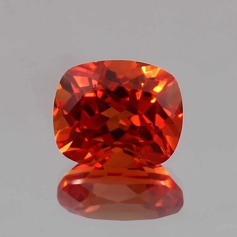 Padparadscha Sapphire Natural 10-12 Ct Ceylon Loose Cushion Certified Gemstone