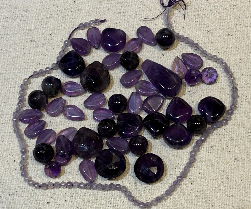 Genuine Amethyst Drilled Loose Jewelry Beads All Sizes