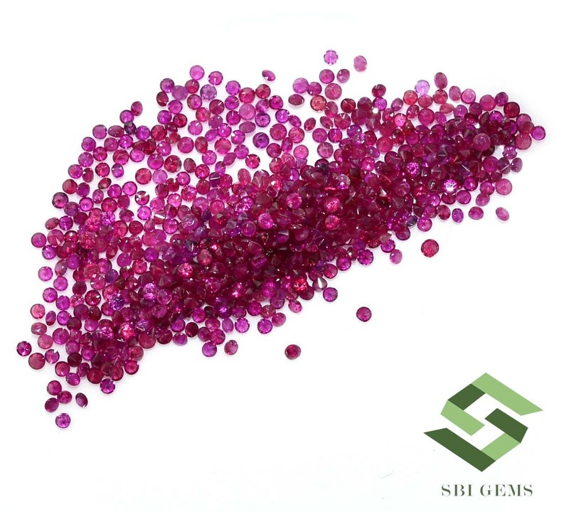 Natural Ruby Round Cut 1 mm Lot 100 Pcs 0.65 CTS Calibrated Loose Gemstones gallery