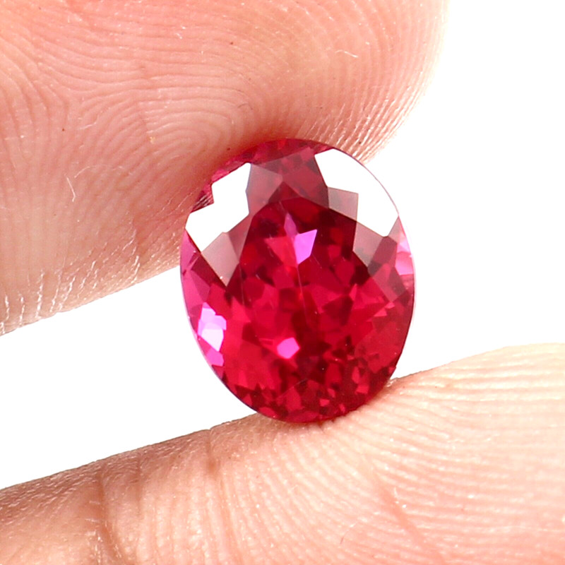 AAA Natural Excellent Blood Red Mozambique Ruby Loose Oval Gemstone Cut 9x7 MM gallery