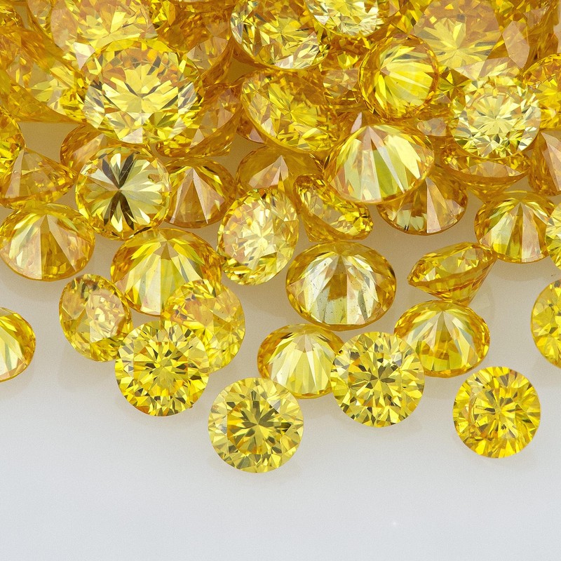 Canary Fancy Vivid Yellow Natural Diamonds Mix Scoop 0.25ct, 1.8mm-2.2mm Round