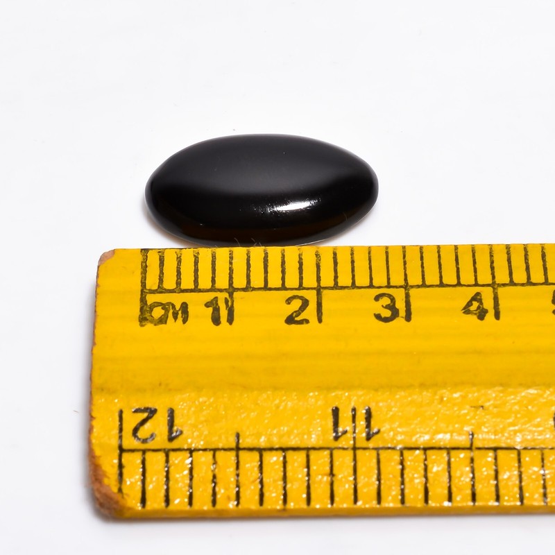 Natural Black Onyx Gemstone Oval Shape 25 Cts gallery