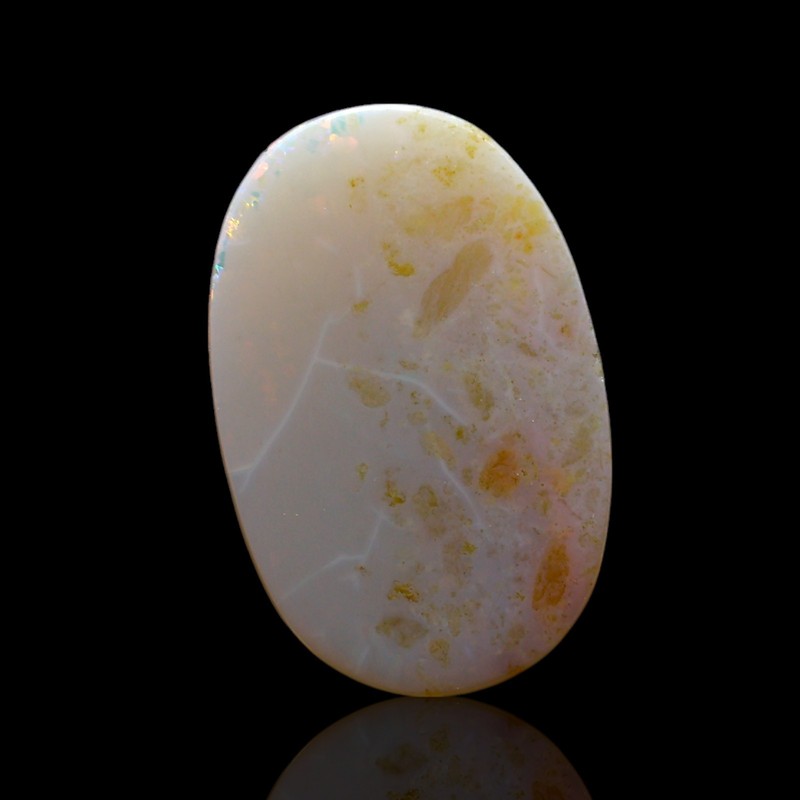 Natural Oval Fire Opal Cabochon Meditation Gemstone Australia 3.00 Cts 6x10x3 mm gallery