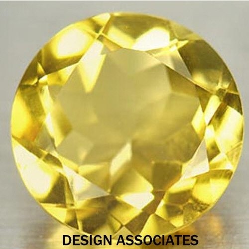 LEMON QUARTZ 11 MM ROUND CUT ALL NATURAL AAA